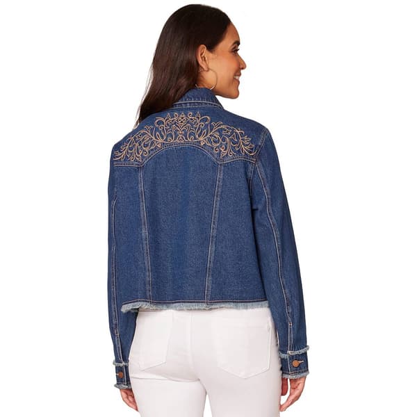 Womens Democracy Oversized Pocket Fray Hemline Jacket