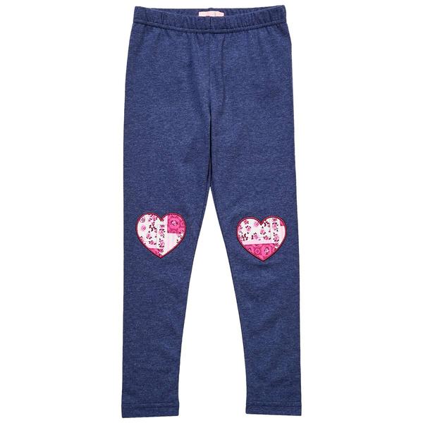 Girls (4-6x) Freestyle Revolution Heart Knee Patch Leggings - image 