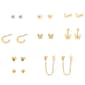 Ashley Gold-Tone Butterflies/Bows/Hearts Earring Set - image 1