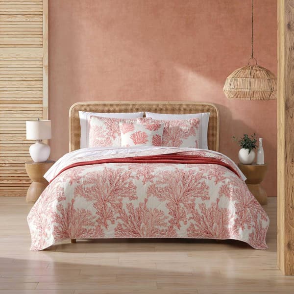 Tommy Bahama Coral Garden Cotton Quilt Set