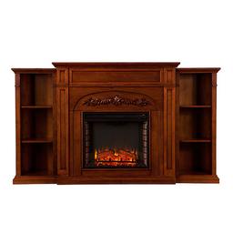 Southern Enterprises Bookcase Electric Fireplace