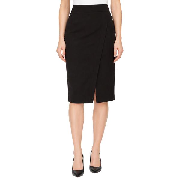 Petite Kasper Pull On Solid Skimmer Compression Slim Skirt