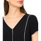 Womens MSK Short Sleeve V Neck Stripe A-Line Dress - image 3