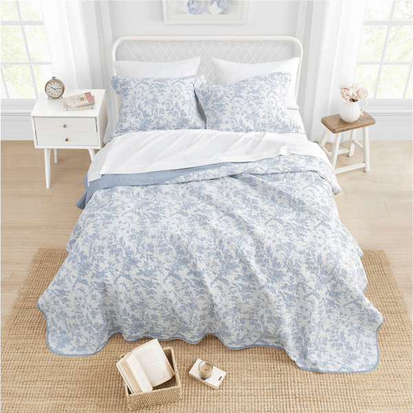Laura Ashley Amberley Cotton Reversible Qulit Set