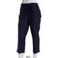 Womens Briggs Luxe Pull On Millennium Bar Detail Hem Capri Pants - image 5