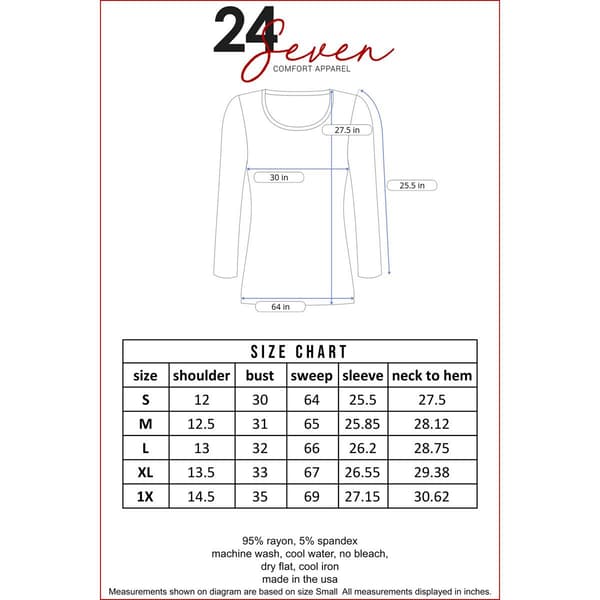 Womens 24/7 Comfort Apparel Long Sleeve Strappy Neck Flared Tunic