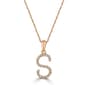 Diamond Classics(tm) 14kt. Rose Gold Initial S Letter Necklace - image 1