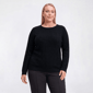 Plus Size Napa Valley Long Sleeve Cable Knit Front Sweater - image 13