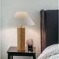 9th & Pike&#174; 26in. White Shade Natural Wood Cylinder Table Lamp - image 5