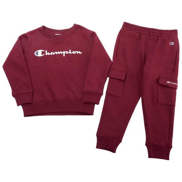 Boys &#40;4-7&#41; Champion Signature Crew & Cargo Joggers - image 