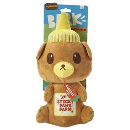 Bark Box Sticky Paws Honey Bear Plush Dog Toy