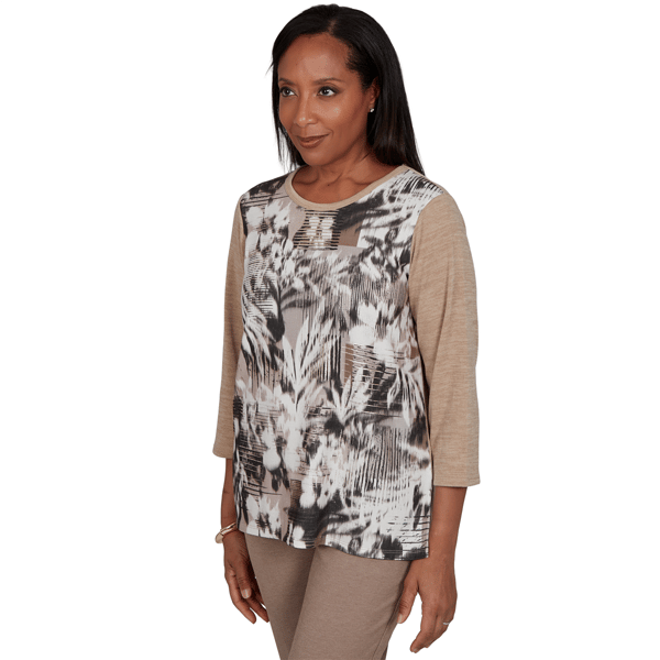 Petite Alfred Dunner Regent Street Abstract Floral Blouse