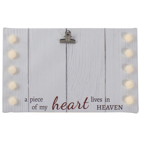 Northlight LED "A Piece of My Heart Lives in Heaven" Canvas