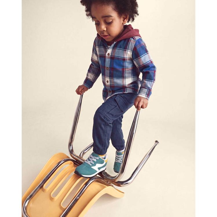 Toddler Boy Carter''s® Plaid Twill Button Down Shirt with Hood