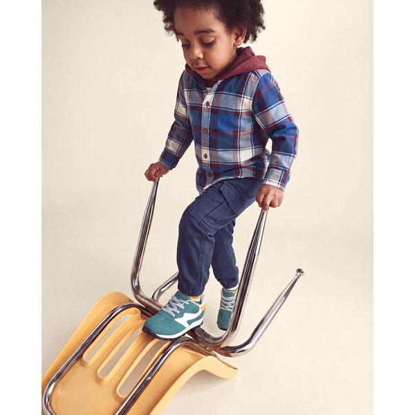 Toddler Boy Carter''s® Plaid Twill Button Down Shirt with Hood