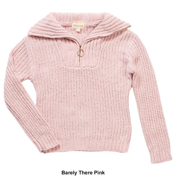Girls (4-6x) BTween&#174; 1/4 Zip Chenille Pullover Sweater