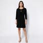 Womens MSK 3/4 Sleeve Solid ITY Hardware Neck Sheath Dress - image 1