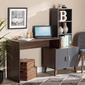Baxton Studio Jaeger Two-Tone Wood Storage Desk w/ Shelves - image 7