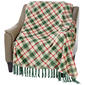 Mountain Ridge Red & Green Plaid Fringe Throw - image 2