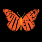 Womens LA Pop Art Butterfly Word Art V-Neck T-Shirt - image 2