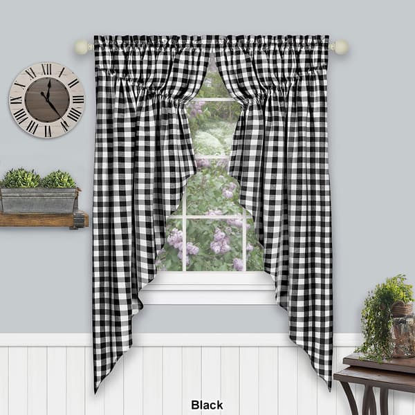 Achim Buffalo Check Gathered Swag Pair - 63x72