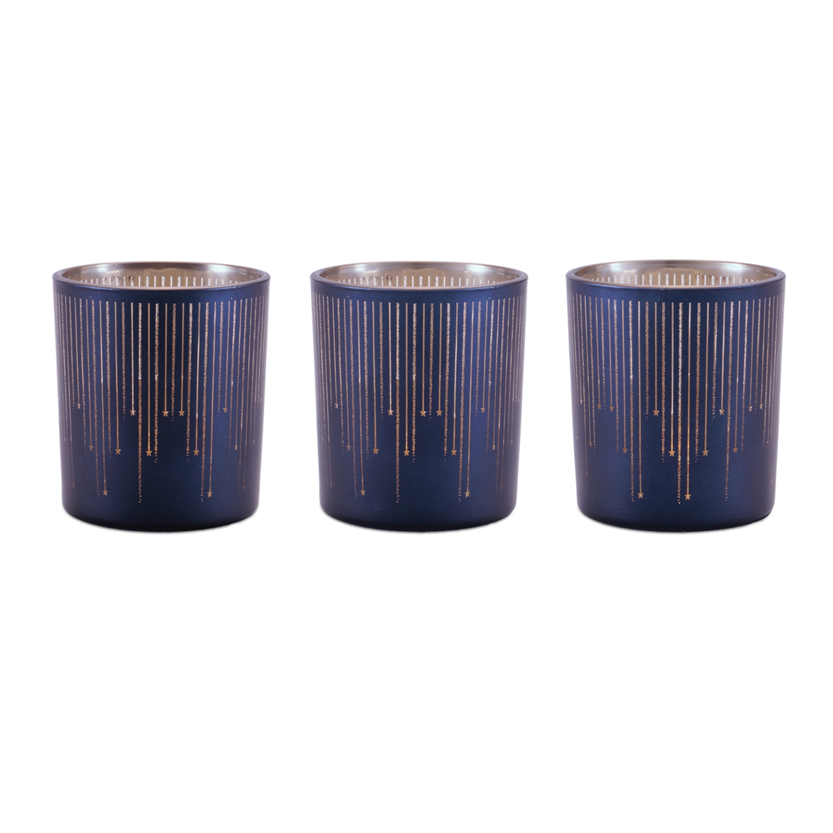 Melrose Patterned Glass Votive Holder - Set of 3