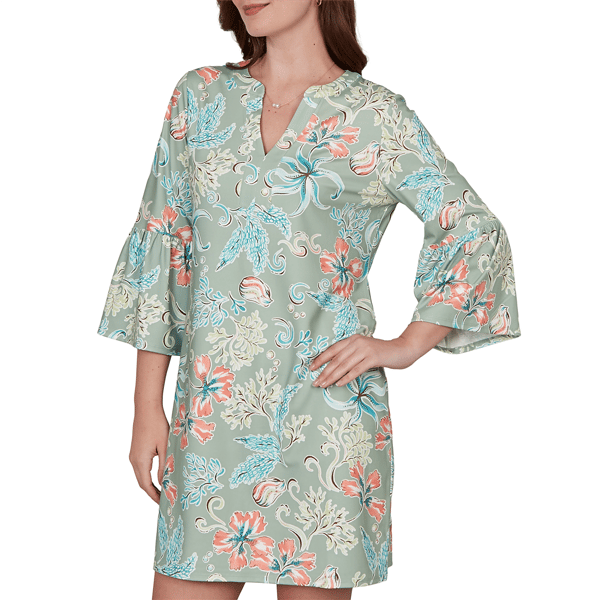 Petite Ruby Rd. Swing Into Spring Oceania Floral Shift Dress