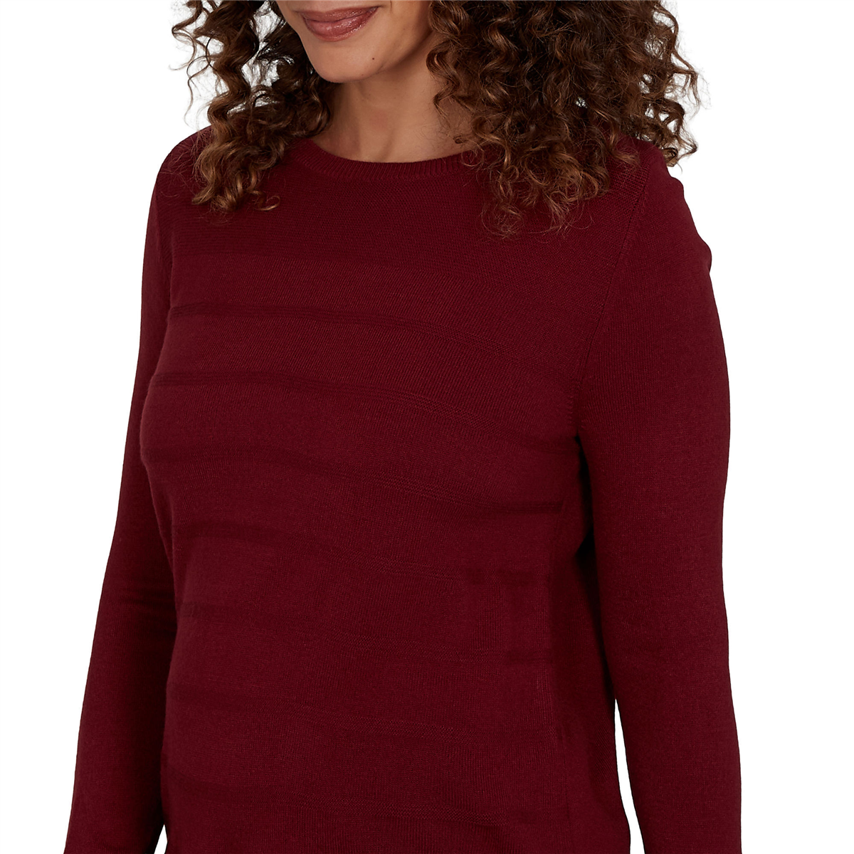 Petite Emaline Special Items Long Sleeve Subtle Stripe Sweater