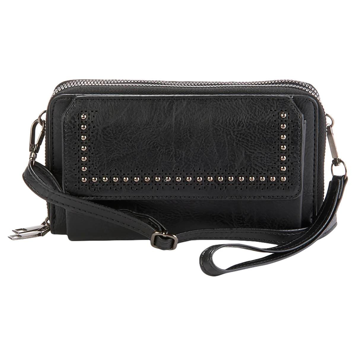 Womens Sam & Hadley Laser Cut Wallet Flap Crossbody