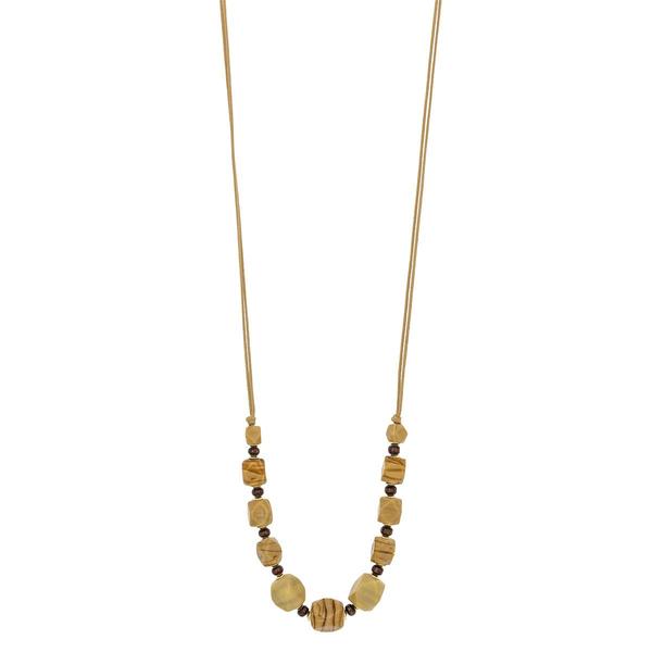 Ashley Cooper(tm) Gold-Tone Natural Multi-Bead Long Necklace - image 