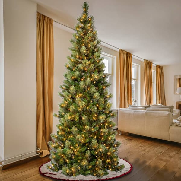 National Tree 9ft Charleston Pine Slim Pre-Lit Christmas Tree