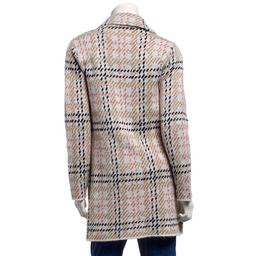Womens By Design Long Sleeve Notched Houndstooth Coatigan