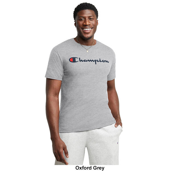 Mens Champion Classic Chest Logo Jersey Knit Tee