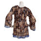 Petite Floral & Ivy 3/4 Sleeve Floral Paisley Pleater Blouse - image 2