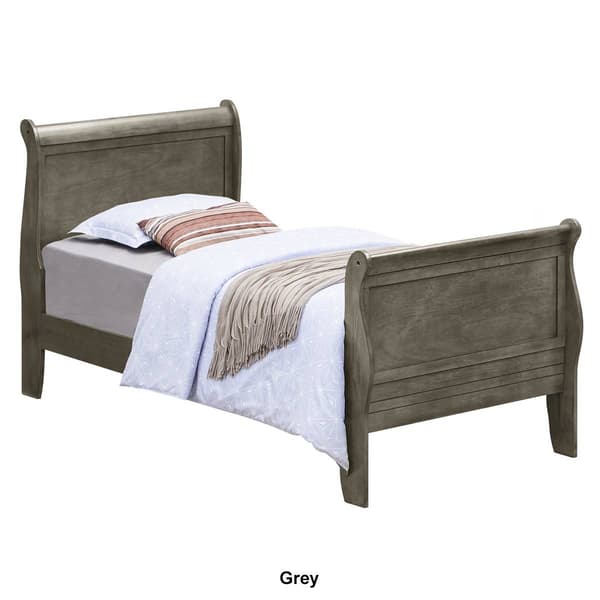 Passion Furniture Louis Philippe Sleigh Bed - Twin