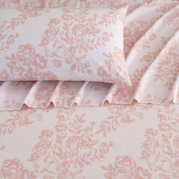 Freshfolds Turkish Cotton Floral Flannel 4pc. Sheet Set