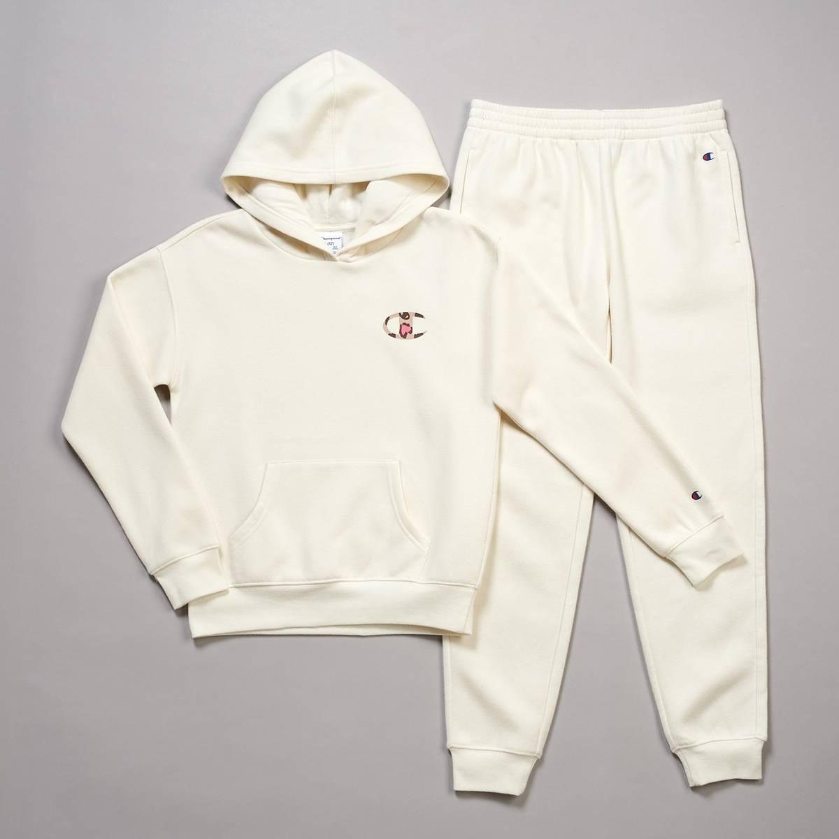 Girls (7-16) Champion® Leopard Logo Hoodie & Jogger Set