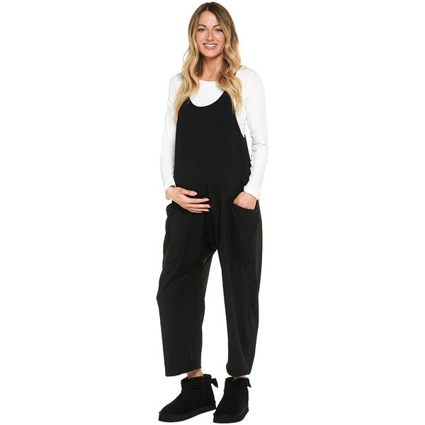 Womens Times Two Maternity Pull On Solid Jumper w/ Baggy Pockets