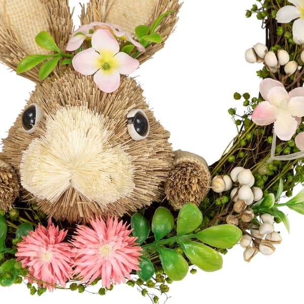 Northlight Seasonal Peering Rabbit Easter Wreath
