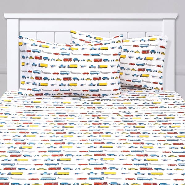 Sweet Home Collection Kid Fun & Colorful Transportation Sheet Set - image 