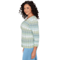 Petite Alfred Dunner St. Augustine Wavy Stripe Pointelle Sweater - image 4