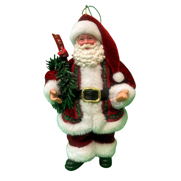 Santa''s Workshop 7in. Traditional Santa Ornament