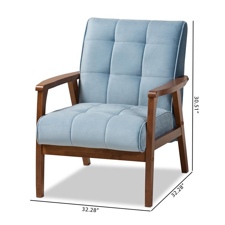 Baxton Studio Asta Mid-Century Wood Armchair