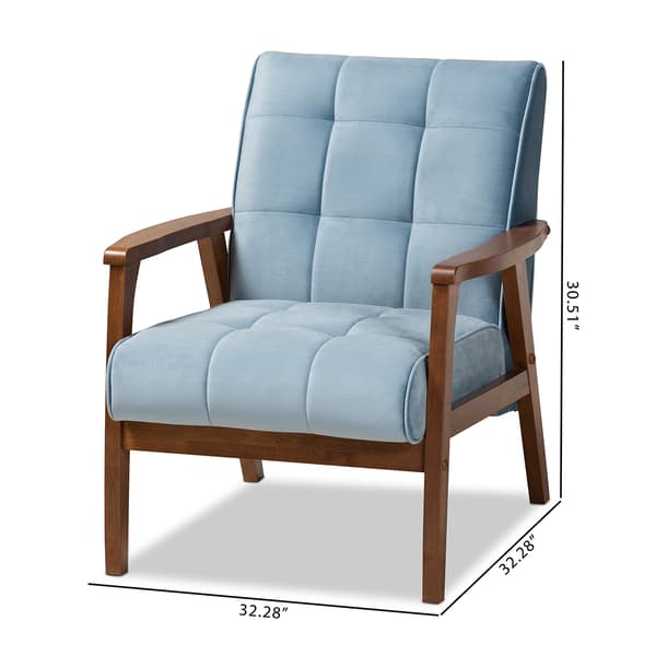 Baxton Studio Asta Mid-Century Wood Armchair