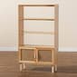Baxton Studio Faulkne Natural Brown Wood 2-Door Bookcase - image 9