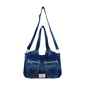 True Religion Horseshoe Stitch Dark Denim Satchel - image 5