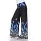 Womens White Mark Print Palazzo Pants - Peacock - image 3
