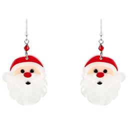 Santa Head Resin Earrings