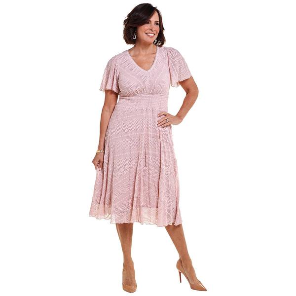 Womens Rabbit Rabbit Rabbit Short Sleeve Lace Empire Waist Dress - Boscov's