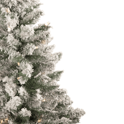Northlight 4ft. Pre-Lit Flocked Pine Slim Christmas Tree